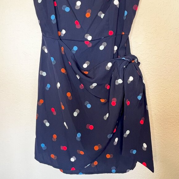 LUSH Faux Wrap Polka Dot Mini Dress size X-Small - Picture 3 of 9